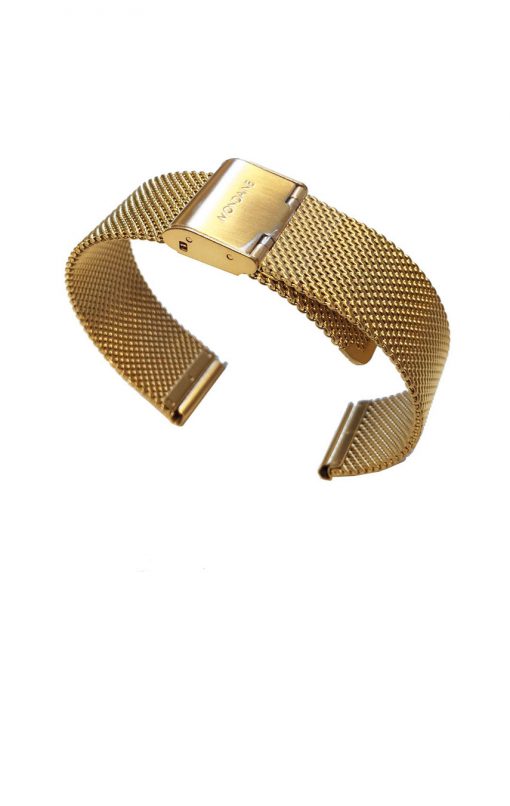 klockarmband guld mesh